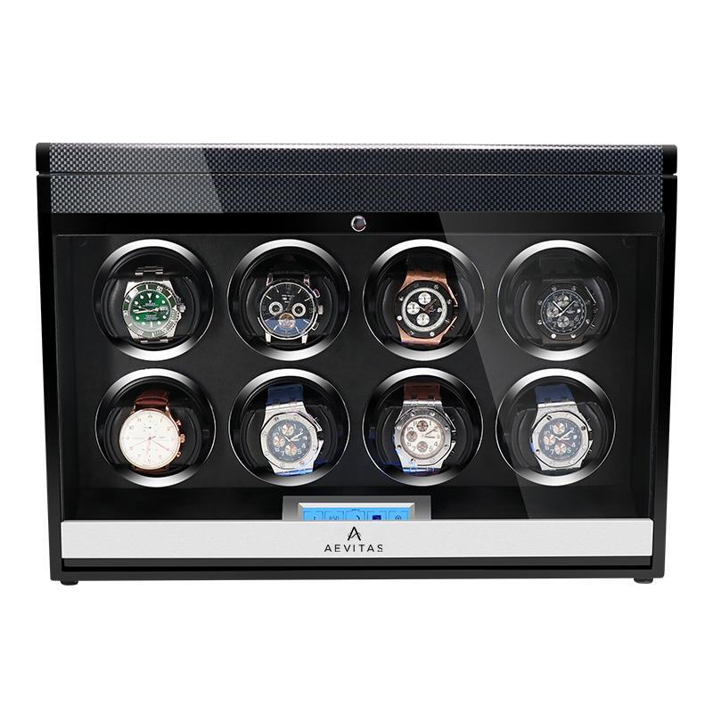 Aevitas Watch Winder for Eight Automatic Watches in Carbon Fibre