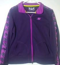 New Balance Tennis Jacket Women XL Purple Neon Zip Long Sleeve Athletic Coat LN