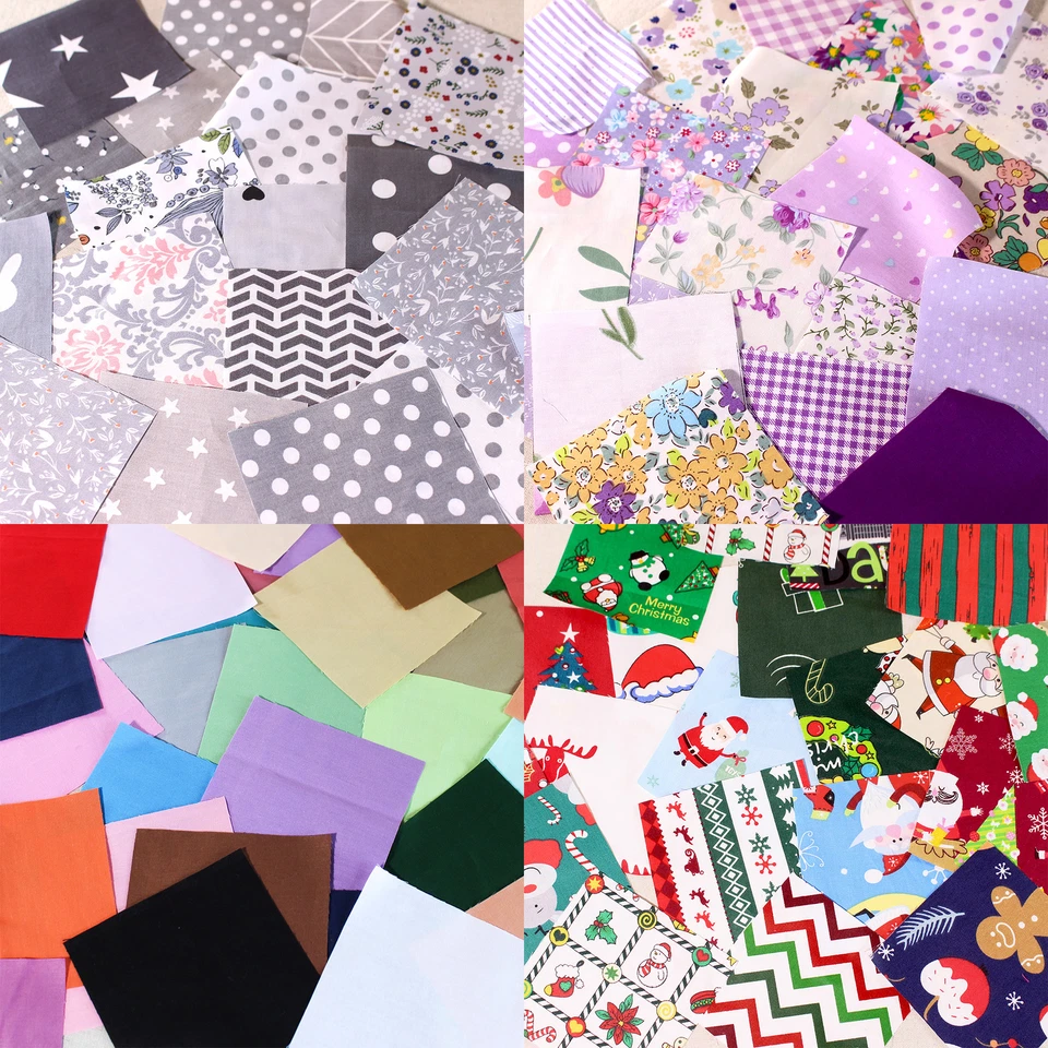 Тканевые подвески с цветочным принтом 100 шт квадраты 4 дюйма комплекты ткани для лоскутного одеяла - Изображение 4 из 4