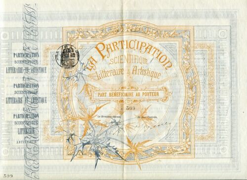 Paris VII & VI ème- Très Rare & Top Déco La Participation Scientifique vers 1895 - Afbeelding 1 van 3