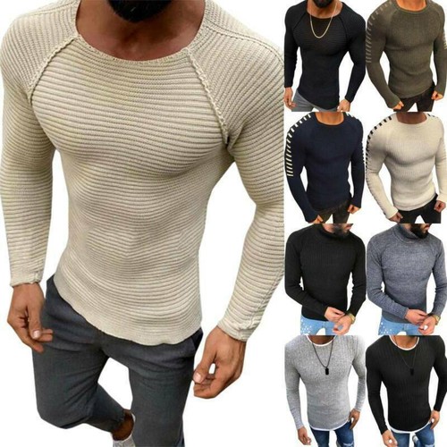 Muscle Jumper Pullover Round Neck Tops 