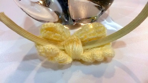 Headband Hair band Handmade Baby Girls Headwear Crochet design Yellow #17 - Picture 3 of 5