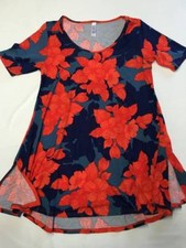 Womens LULAROE Multicolor Floral Shirt Top Sz XXS USA MADE