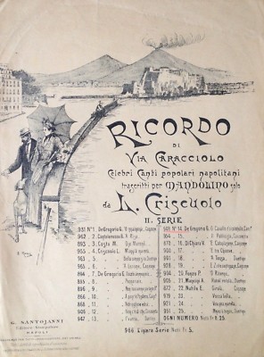 § MUSICAL SCORE ''REMEMORDO DI VIA CARACCIOLO'' DIS. E. ROSSI