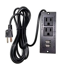 Furniture Socket Extender/Outlet/Power Distrubution Flat Plug Dual USB  2Outlet