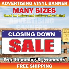 CLOSING DOWN SALE Advertising Banner Vinyl Mesh Sign EVERYTHING MUST GO Shop