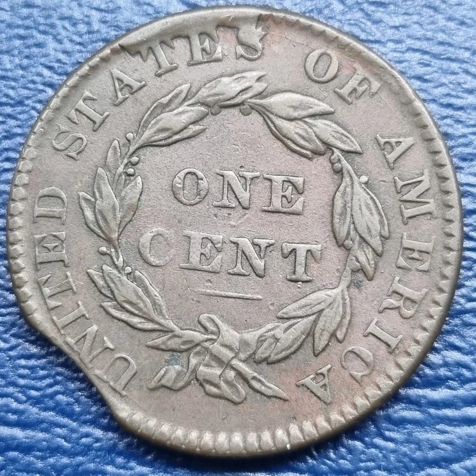 Moneda de cobre cabeza de corona 1831 centavo grande 1 c alto grado XF TROQUELADO CLIP #71497 Foto 2 de 2