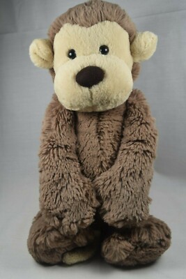 Jellycat Bashful Monkey Brown Tan Plush Stuffed Animal Soft Toy 12
