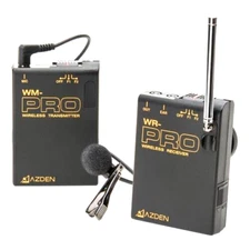 AZDEN WR-PRO WM-PRO VHF TRANSMITTER Wireless Lavalier Microphone System F1/F2