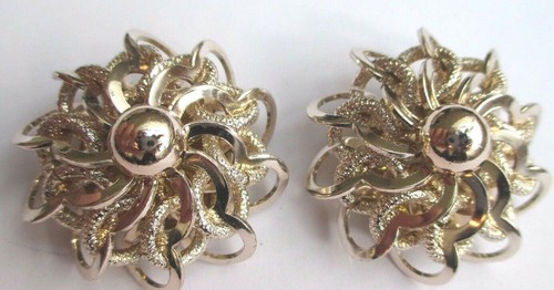 Boucles D'oreilles Clips Vintage Or Ancien - Cristaux Topaze - Modèle Pendantes Circa 1903 - Occasion état Impeccable