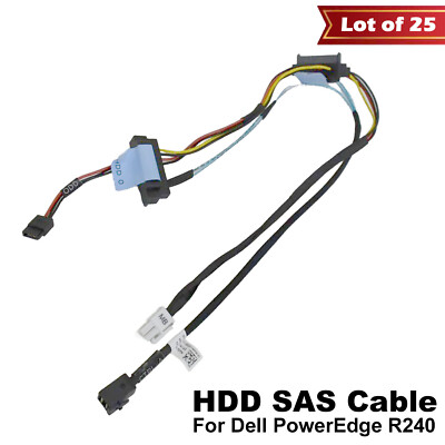 Lot of 25 DELL PowerEdge R240 Cold 2 Backplane SAS Cable Plus R Card Cable R04MH