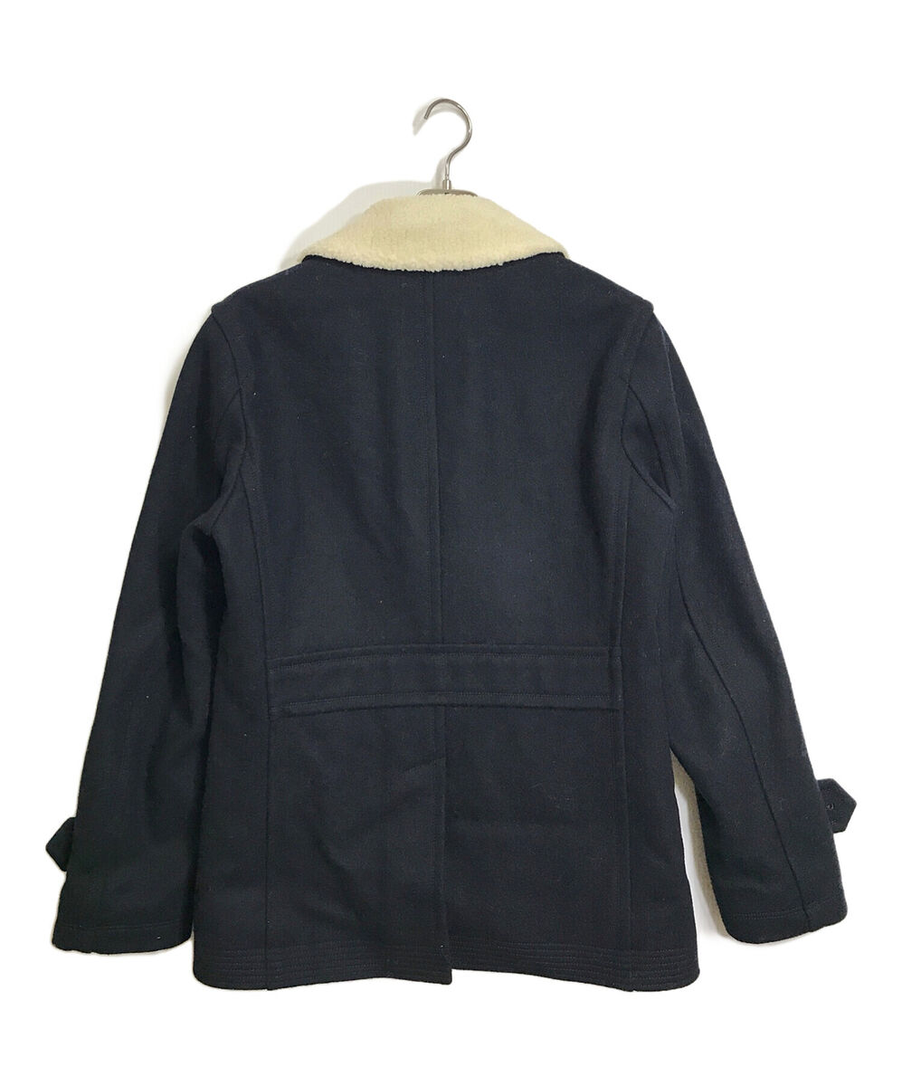 Burberry Black Label Double Half Coat Faux Shearling Navy Burberry Black Label Double Half Coat Faux Shearling Navy