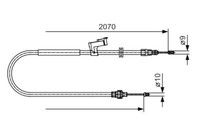 Bosch Handbremsseil Links FüR Galaxy 2 S-MAX 1.8D-2.5 05.06-06.15 OE 1439905
