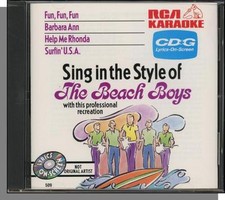 Karaoke CD G - Sing In The Style of The Beach Boys - New 4 Song RCA CD