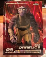 Zeb Orrelios 2024 Topps Chrome Star Wars Red Blaster RayWave Refractor 126