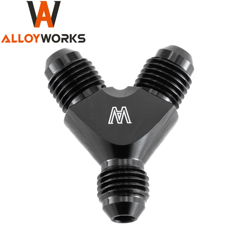 AN4 AN6 AN 8 AN10 AN12 Block Fuel Y Fitting Adapter For Oil/Fuel/Gas
