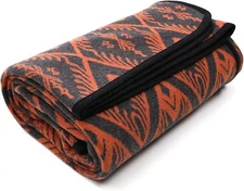 Merino Wool Blanket - 4 lbs Warm, Thick, Washable, Large 87" x63" Throw Outdoors