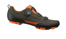 Fizik X5 Terra Suede Men's Mountain Bike Shoes, Military Green/Orange Fluo, M36