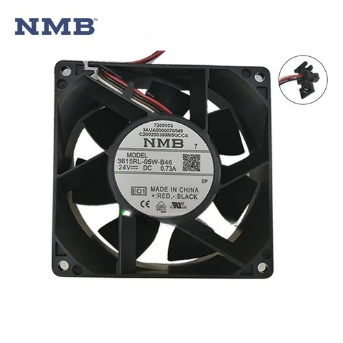 NMB Fan 3615RL-05W-B46 DC 24V 0.73A 92*92*38MM Cooling Fan Inverter Fan ACS880