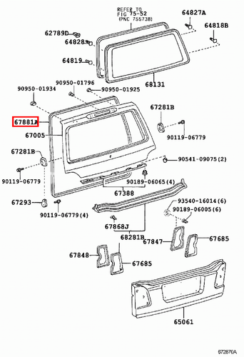 Genuine Toyota LandCruiser 100 Series UZJ HDJ Back Tailgate Door Rubber Seal - Picture 6 of 9