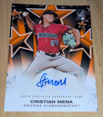 Cristian Mena 2025 Topps Stars ROOKIE AUTOGRAPH ORANGE #BSA-CME #'ed /25