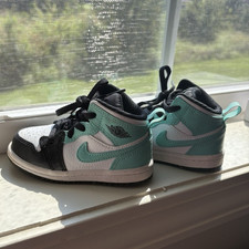Jordan Air Jordan 1 High Top Leather Lace-Up Kids Sneakers Turquoise/Toddler 6