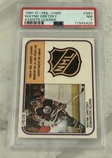 1981-82 81/82 OPC O-Pee-Chee #383 Wayne Gretzky - Assists Leader - PSA 7 🔥