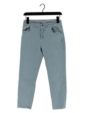 White Stuff Women's Jeans UK 10 Blue Cotton with Lyocell Modal, Elastane Cropped