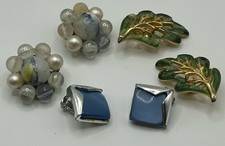 Vintage Clip-on Earrings Lot Signed Karu, Sarah Cov, Charel - Thermoset