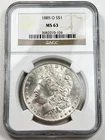 1885-O $1 Morgan Dollar NGC MS63 90% Silver New Orleans US Coin - LUSTER!