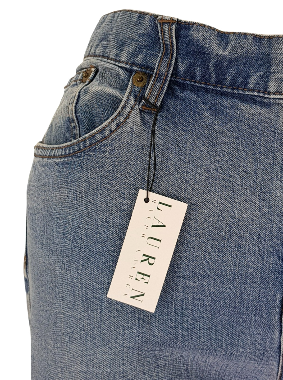 LAUREN RALPH LAUREN Womans Blue STRAIGHT JEANS High Rise - W31" - UK12 -RRP £119 image 7