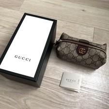 GUCCI GG Supreme Cosmetic Case Pouch Makeup Bag Ophidia inutilizzata con scatola originale lusso