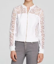 Guess Lace Bomber floral white mesh lace jacket Guess Size M