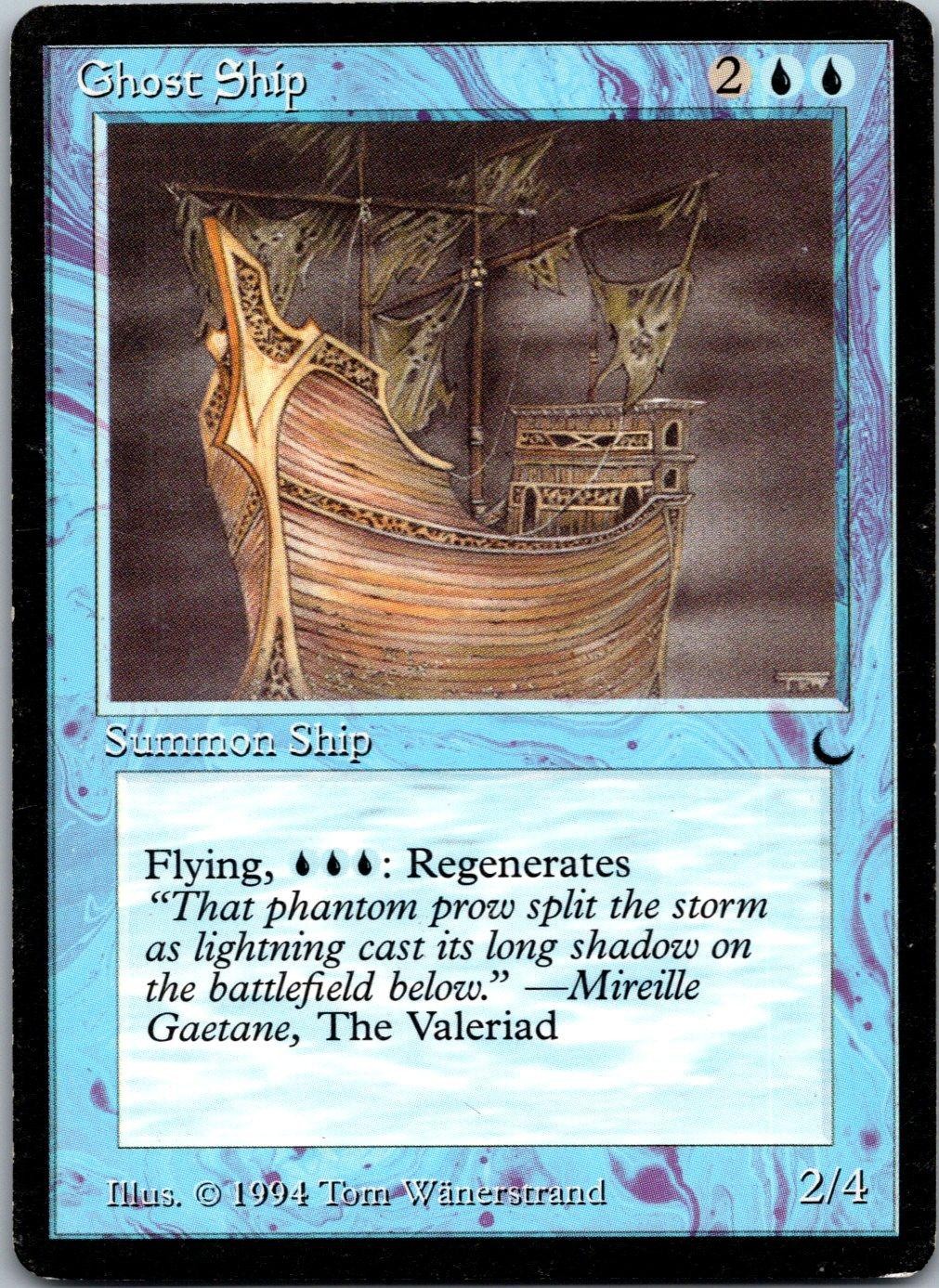Ghost Ship Common The Dark Magic: The Gathering Moderately Played