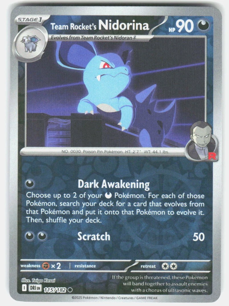 アメリカ購入品 Nidorina Team Rocket's Nidorina 115/182 Sv10: Destined Rivals for sale | eBay