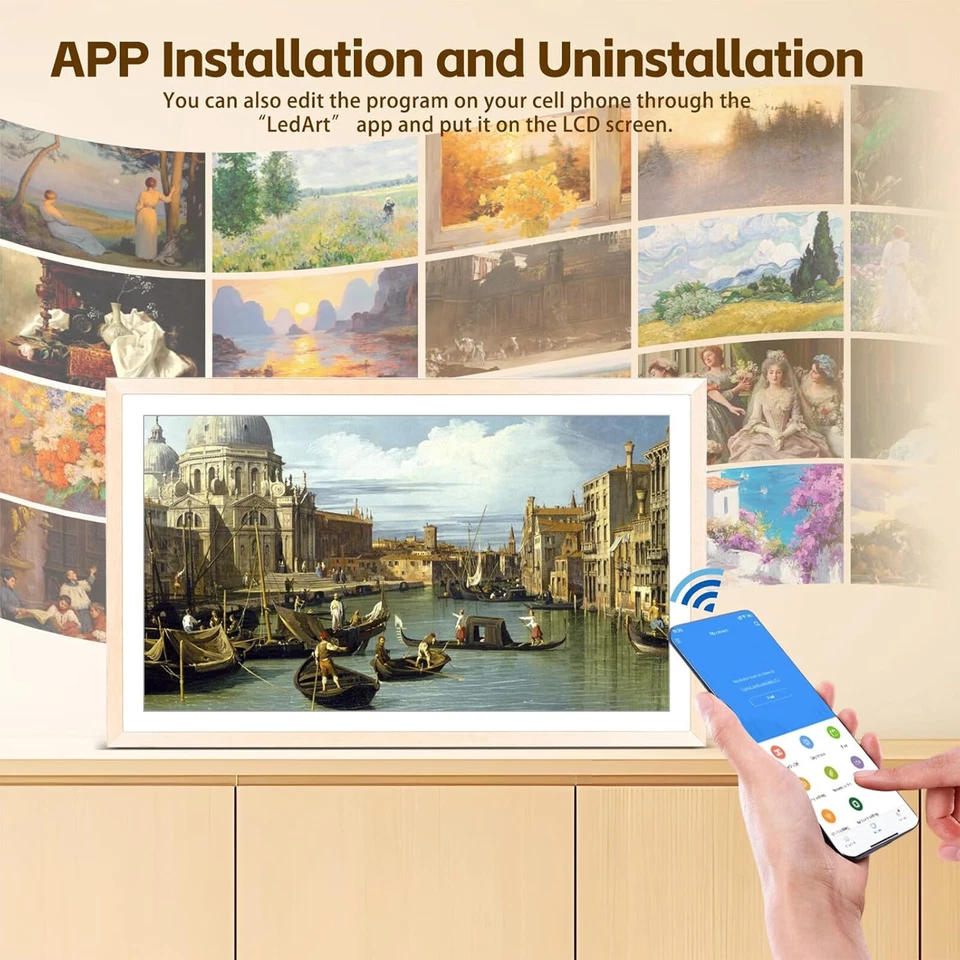 43 Inch Large Digital Photo Frame WiFi, 64GB, 1920 * 1080 IPS HD Touch Screen - Image 3 of 4