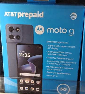 Motorola Moto G (2026) 128GB - AT&T  Pantone Slipstream Prepaid Smartphone - New
