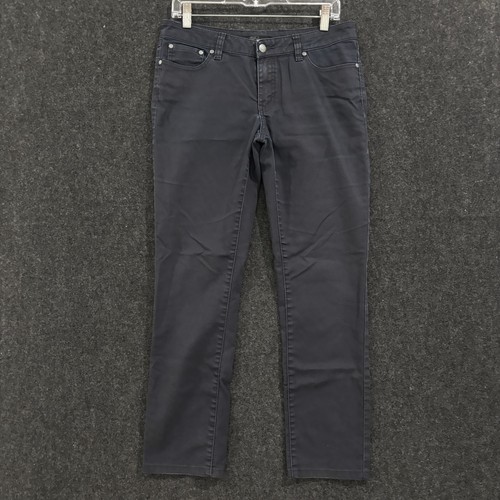prAna Pants Women's 8 Navy Blue Organic Stretch Skinny Casual Mid Rise