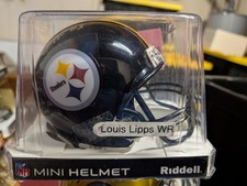 Pittsburgh Steelers autographed signed mini helmet Coa Louis LIpps