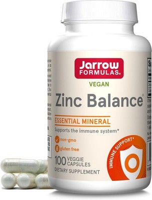 Jarrow Formulas Vegan Zinc Balance - 100 Veggie Capsules Immune Support