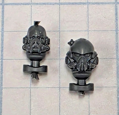 40k Space Marine Bits Armageddon Land Speeder Pilot Heads Bare Helmet #23