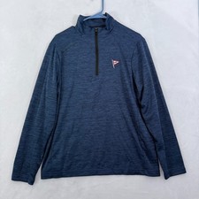 Vineyard Vines On The Go Sankaty 1/4 Zip Pullover Mens M Blue Golf Performance