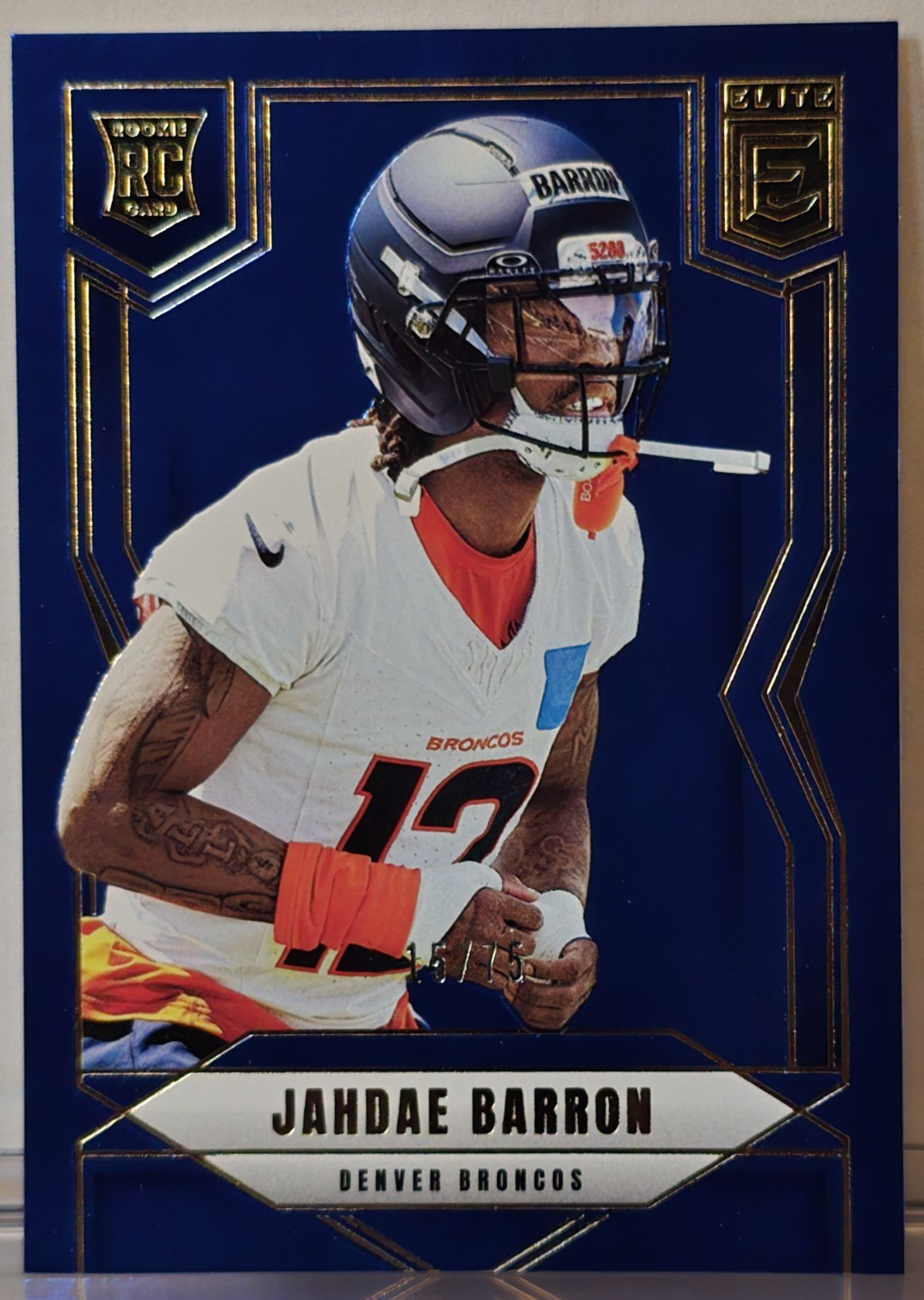 Jahdae Barron 2025 Panini Donruss Elite Rookies #168 Blue /75 (RC)