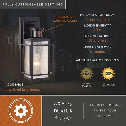 Vaxcel Lighting T0662 Hyde Park 13" Tall Outdoor Wall Sconce - Bronze - Picture 12 of 12