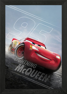 Lightning McQueen: Geschwindigkeit und Stil Gerahmtes Wandbild Poster Leinwanddruck Bild