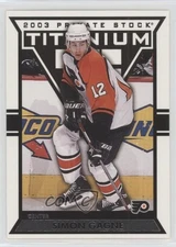 2002-03 Pacific Private Stock Titanium Retail Simon Gagne #75