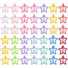 60 PCS Star Snap Hair Clips Non-Slip Toddlers Colorful Cute Lovely Metal Hair Ba