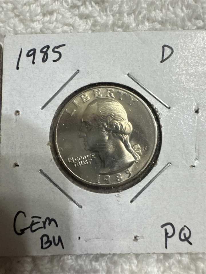 Lot of 3-1981-D,1985-D,1995-D Washington Quarters Beautiful Gems Very Nice Lot! - Image 3 of 4