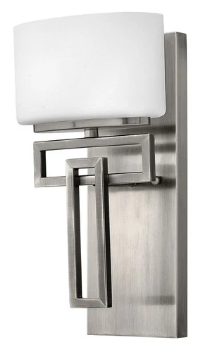 Hinkley Lighting 5100 Lanza 1 Light 12" Tall Bathroom Sconce - Nickel - Picture 1 of 8