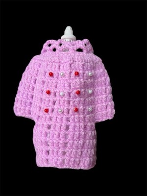 Süß Handarbeit gehäkelt Top Kleidung Puppen Spielzeug Teddybär kleiner Pullover Garn neu